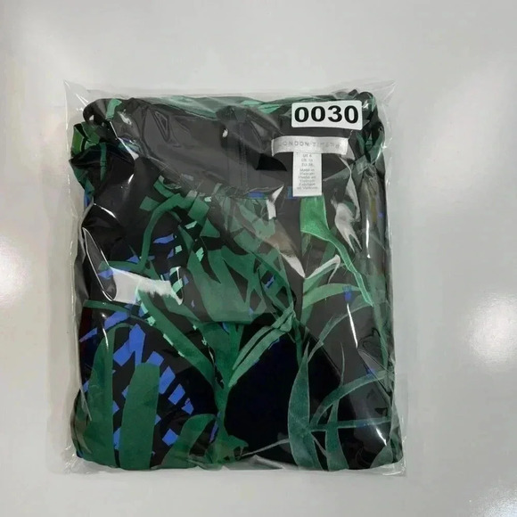 London Times Jumpsuit Romper 6 Tropical Botanical Palm Print Beach Vacation - Picture 16 of 16